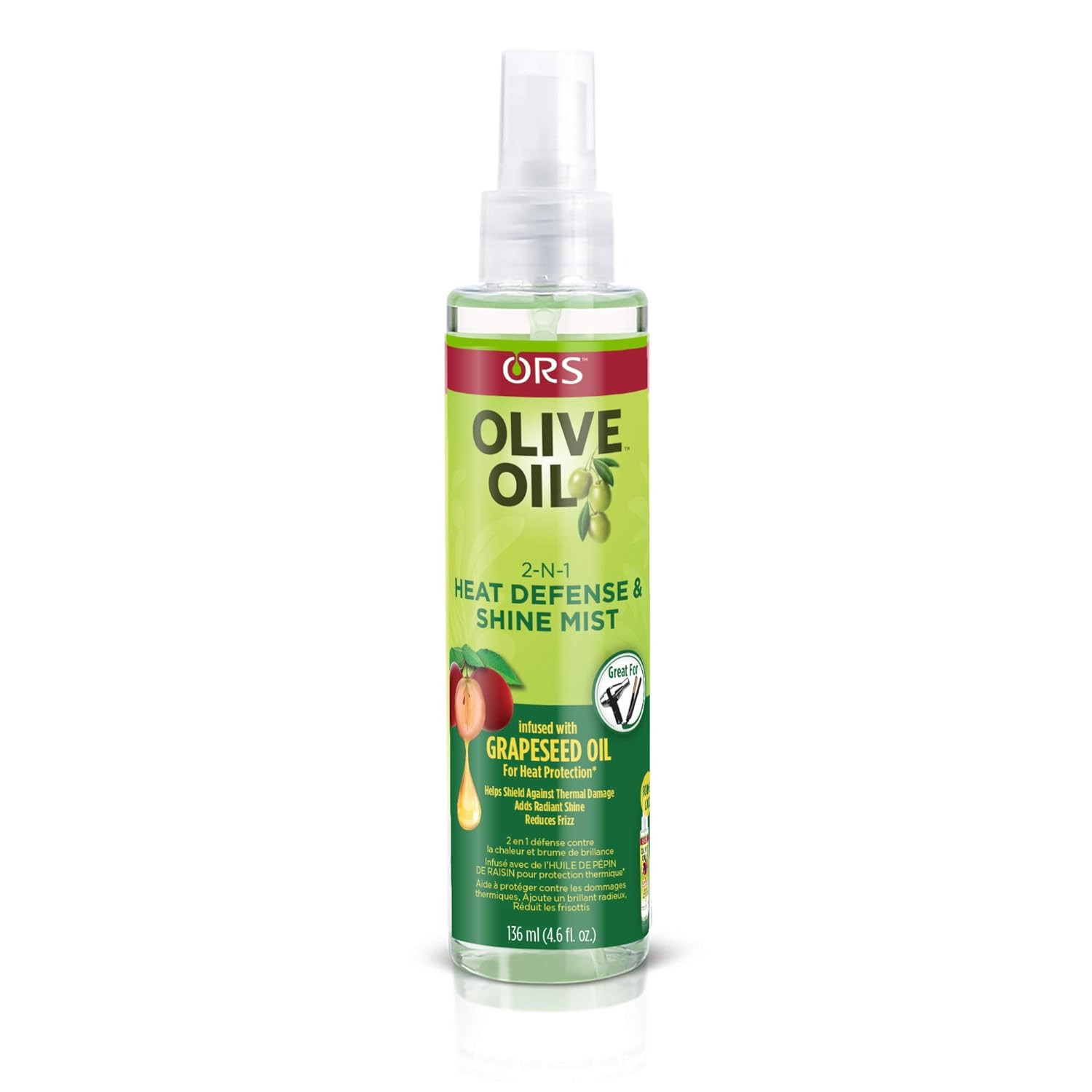 Ors Olive Oil 2N1 Shine Mist & Heat Defense 4.6oz.