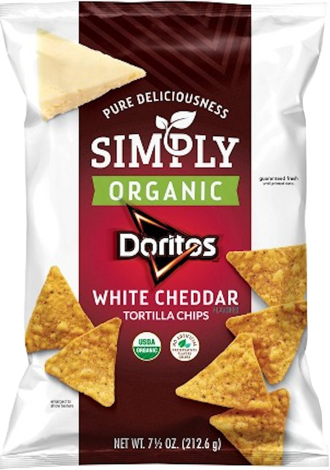 Doritos Simply Organic White Cheddar Tortilla Flavored Chips Limited edition - 7.5oz
