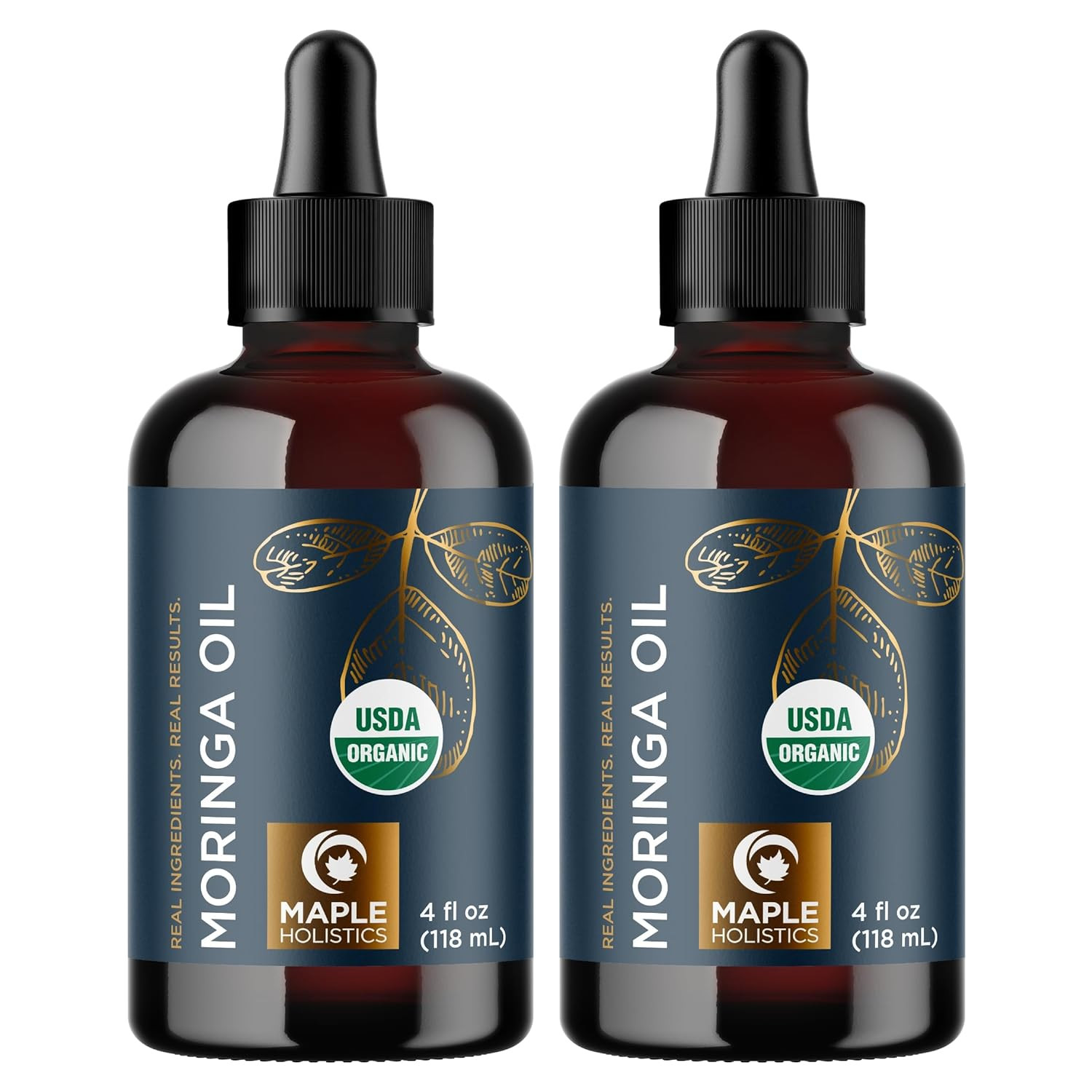 Moringa Oil for Hair Skin and Nails - Highly Absorbent Moringa Oleifera Hair Treatment and Anti Aging Serum for Face - Body Moisturizer for Dry Skin and Hydrating Serum for Hair Care