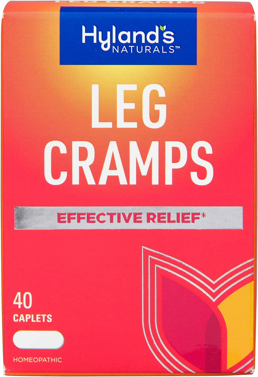 Hyland's Naturals Leg Cramps Caplets, Natural Relief of Calf, Leg and Foot Cramp, 40 Count Caplet